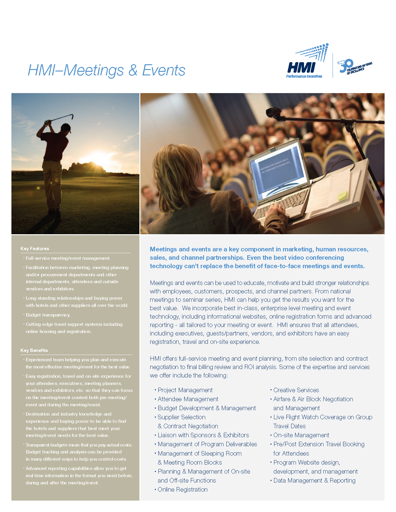 hmi meetings and events front